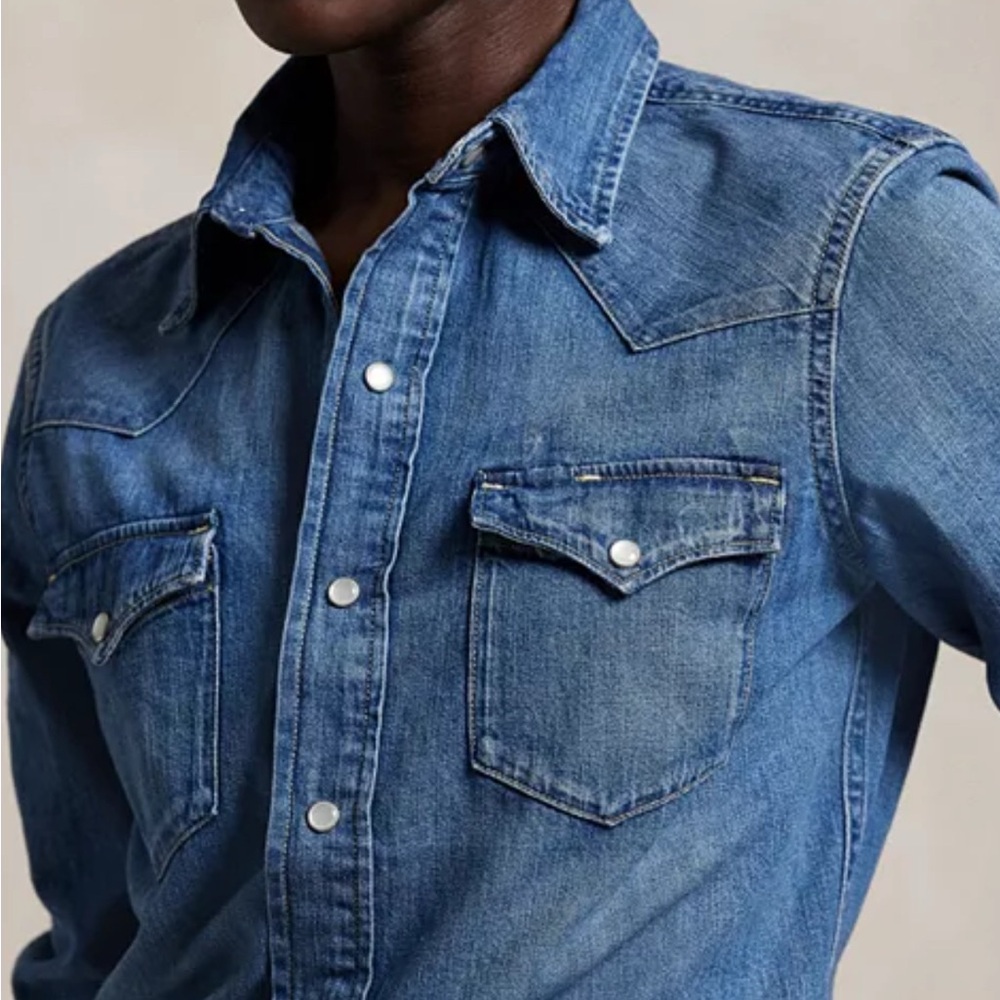Diesel Blue Denim Jean Jacket with Contrast Stitching - Picture 2 of 4